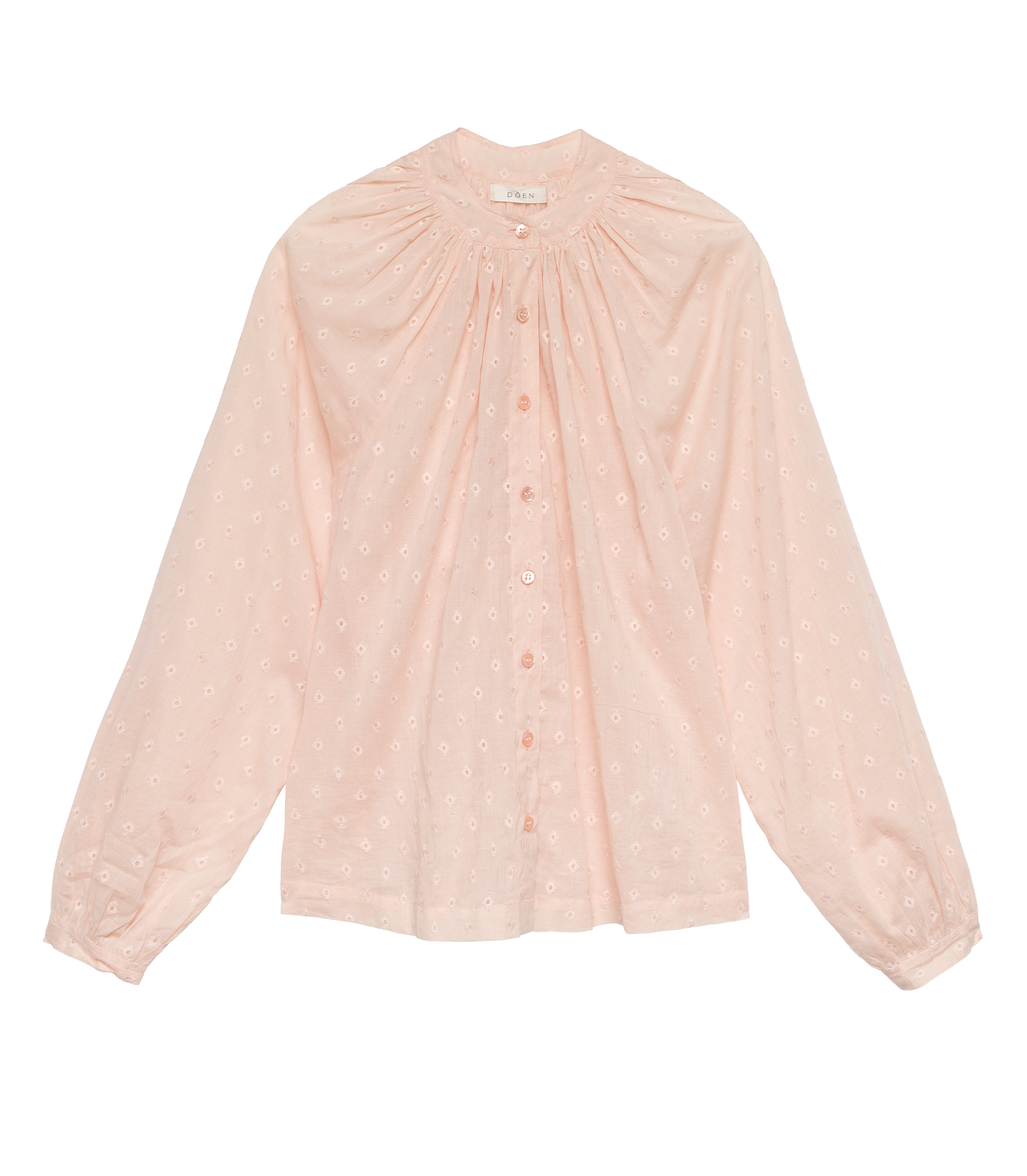 JULIENNE TOP -- PEACH SORBET MARSEILLE EMBROIDERY