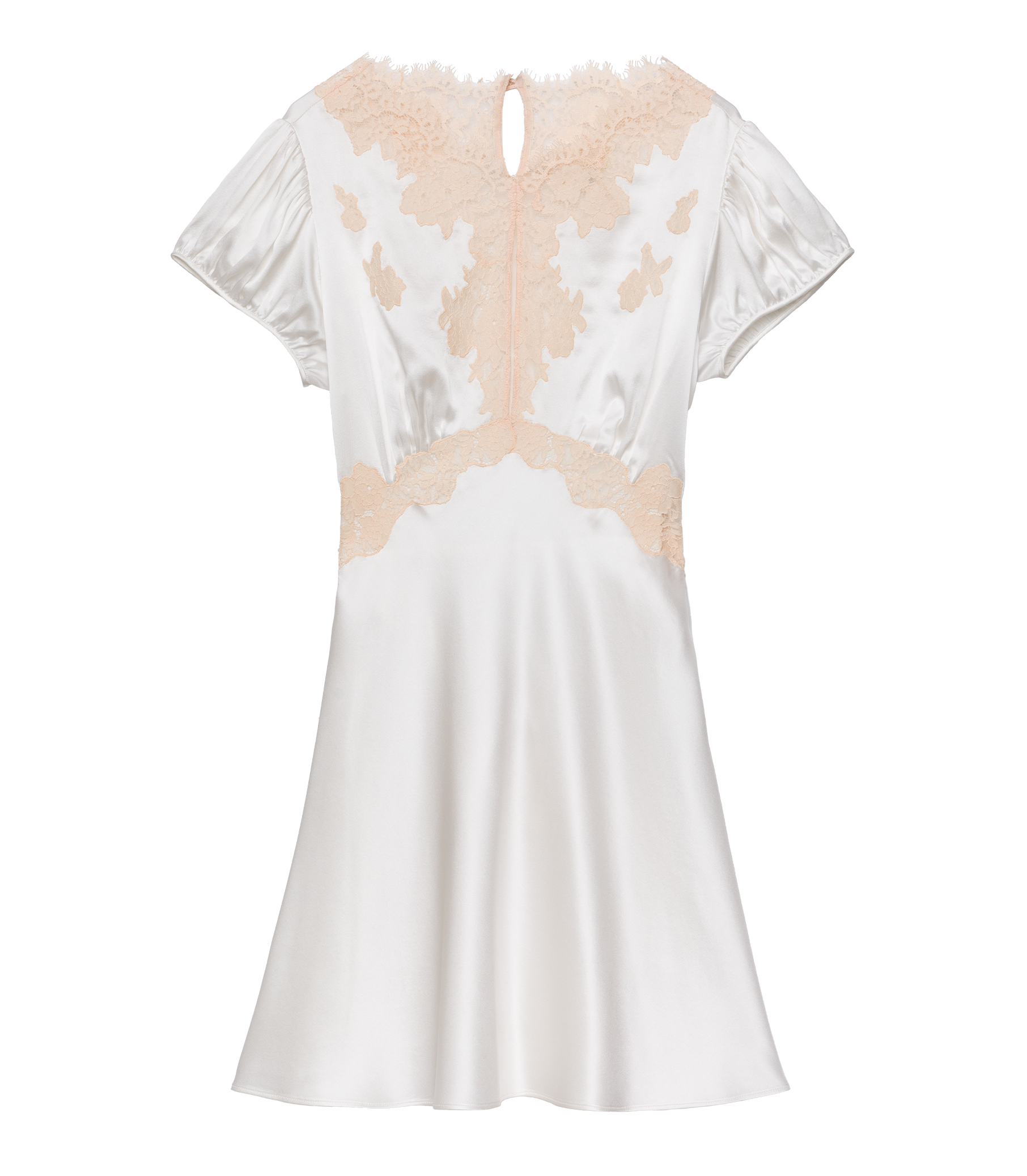 JUNIA DRESS -- SALT AND PEACH LACE