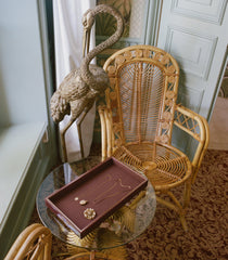 DÔEN & TROVE LARGE JEWELRY TRAY -- BURGUNDY