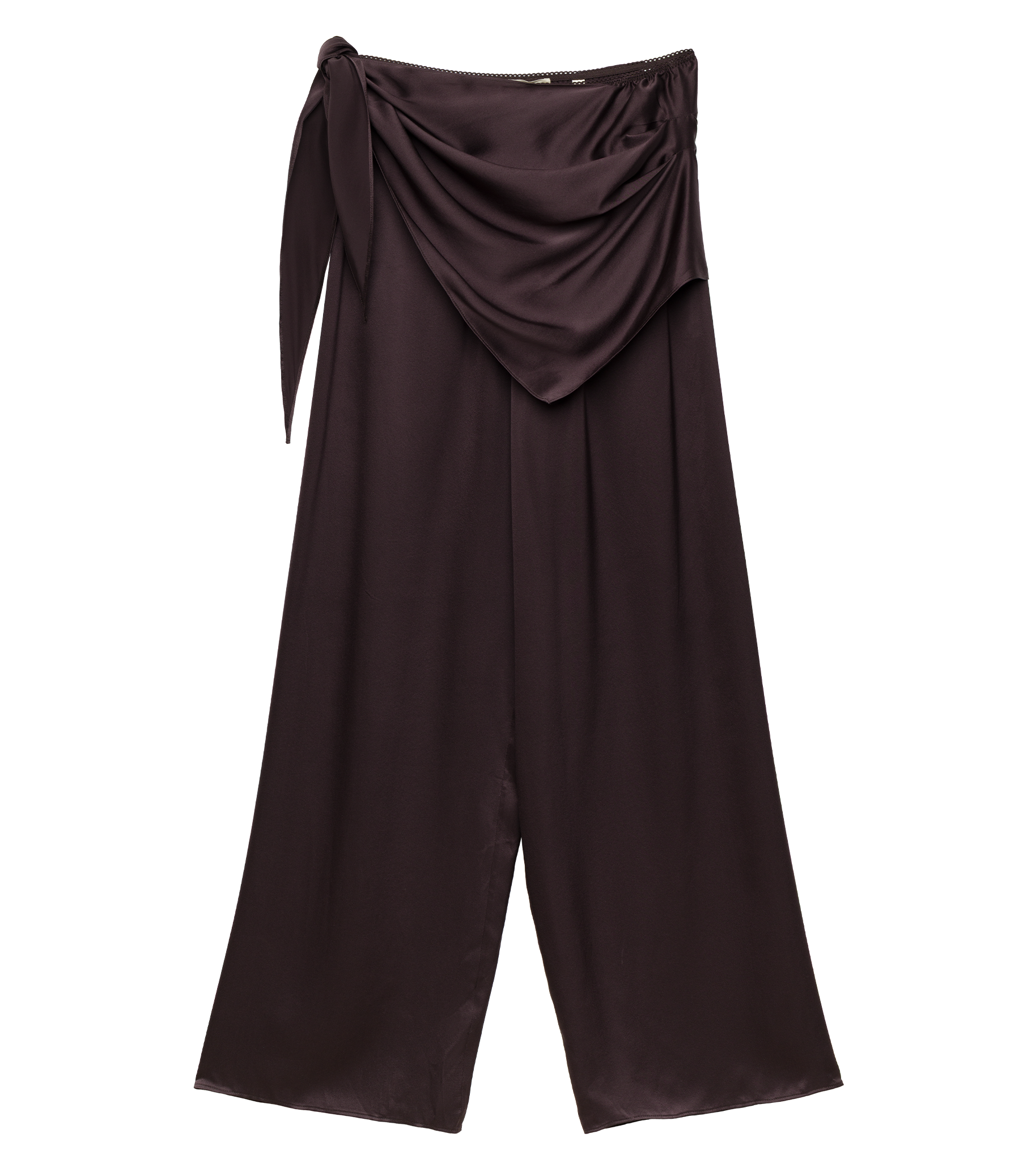 LAVONA SCARF PANT -- EQUESTRIAN BROWN