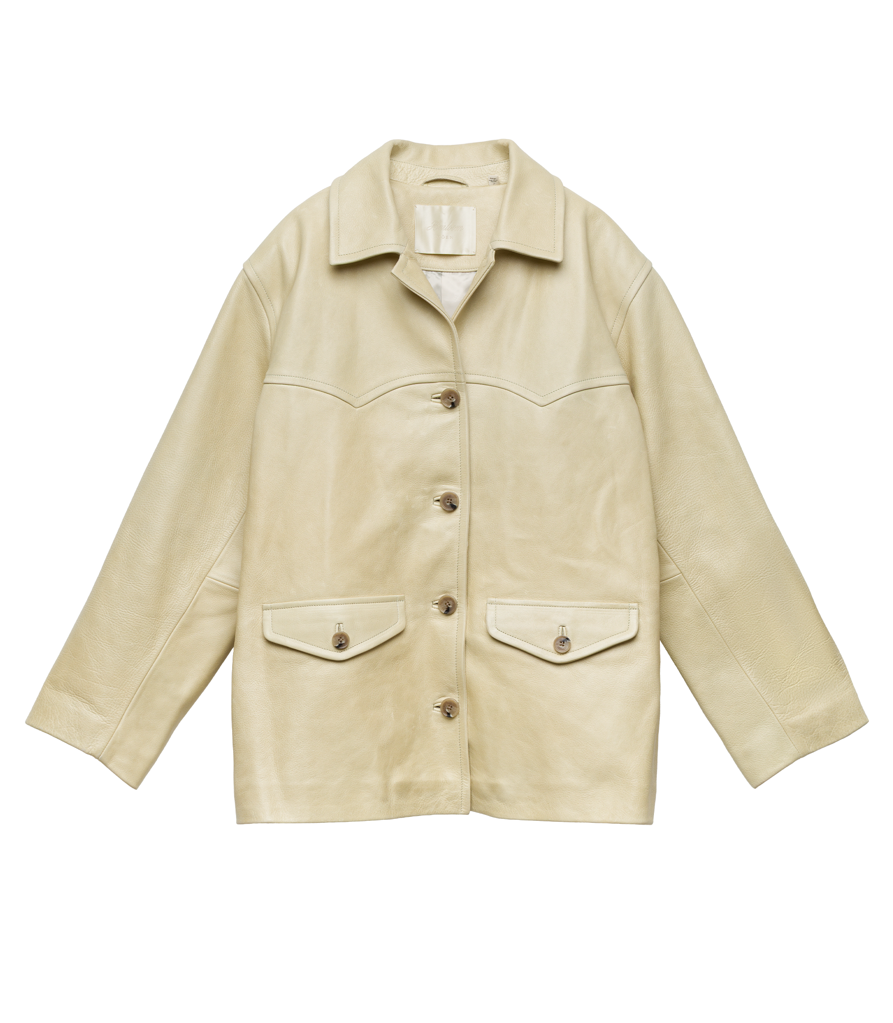 LOCKHART LEATHER JACKET -- LIMEWASH