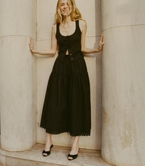 LOIS TANK -- BLACK QUELLE JOLIE POINTELLE