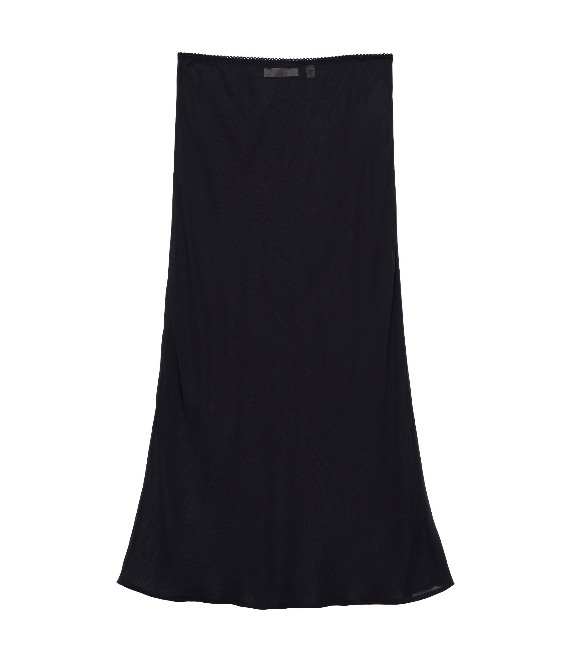 LONG SKIRT SLIP -- BLACK
