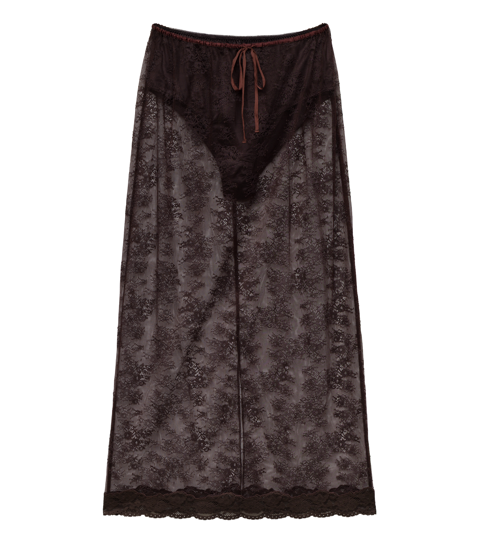 LONI LACE SKIRT SET -- EQUESTRIAN BROWN