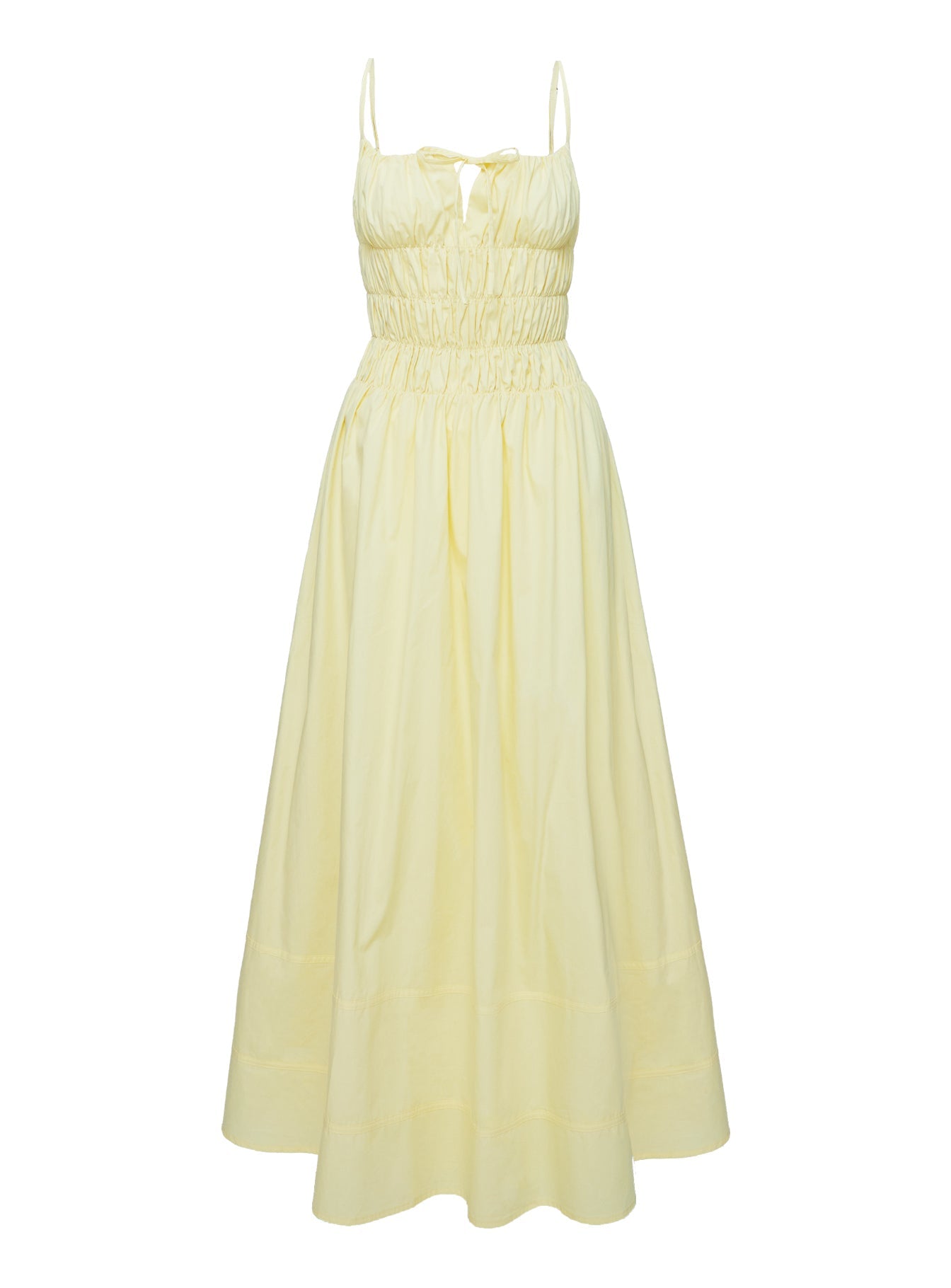 Loralei Shirred Maxi Dress Yellow