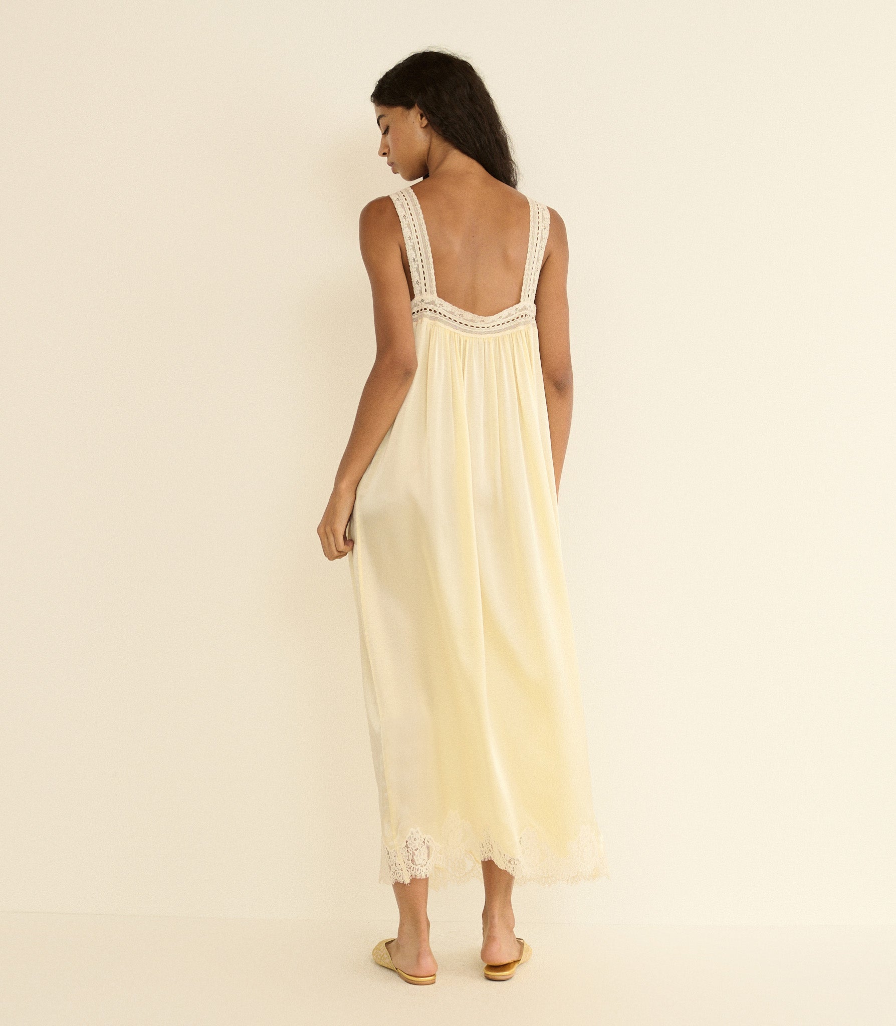 LUCIANE DRESS -- VANILLA