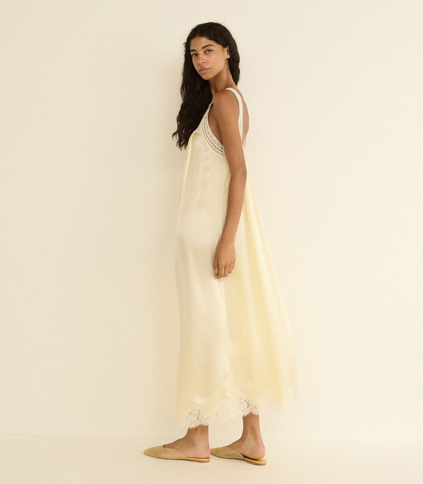LUCIANE DRESS -- VANILLA