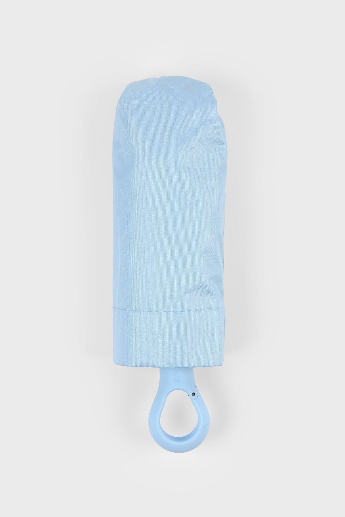Light blue thick hooked handle umbrella