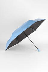 Light blue thick hooked handle umbrella