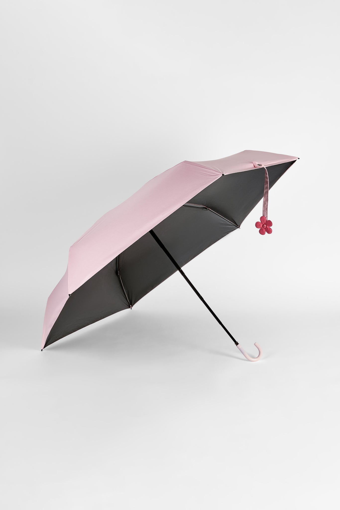 Light pink and dark pink flower snap umbrella