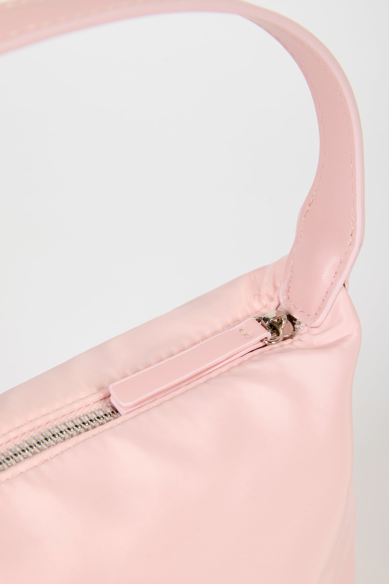 Light pink smooth mini shoulder bag