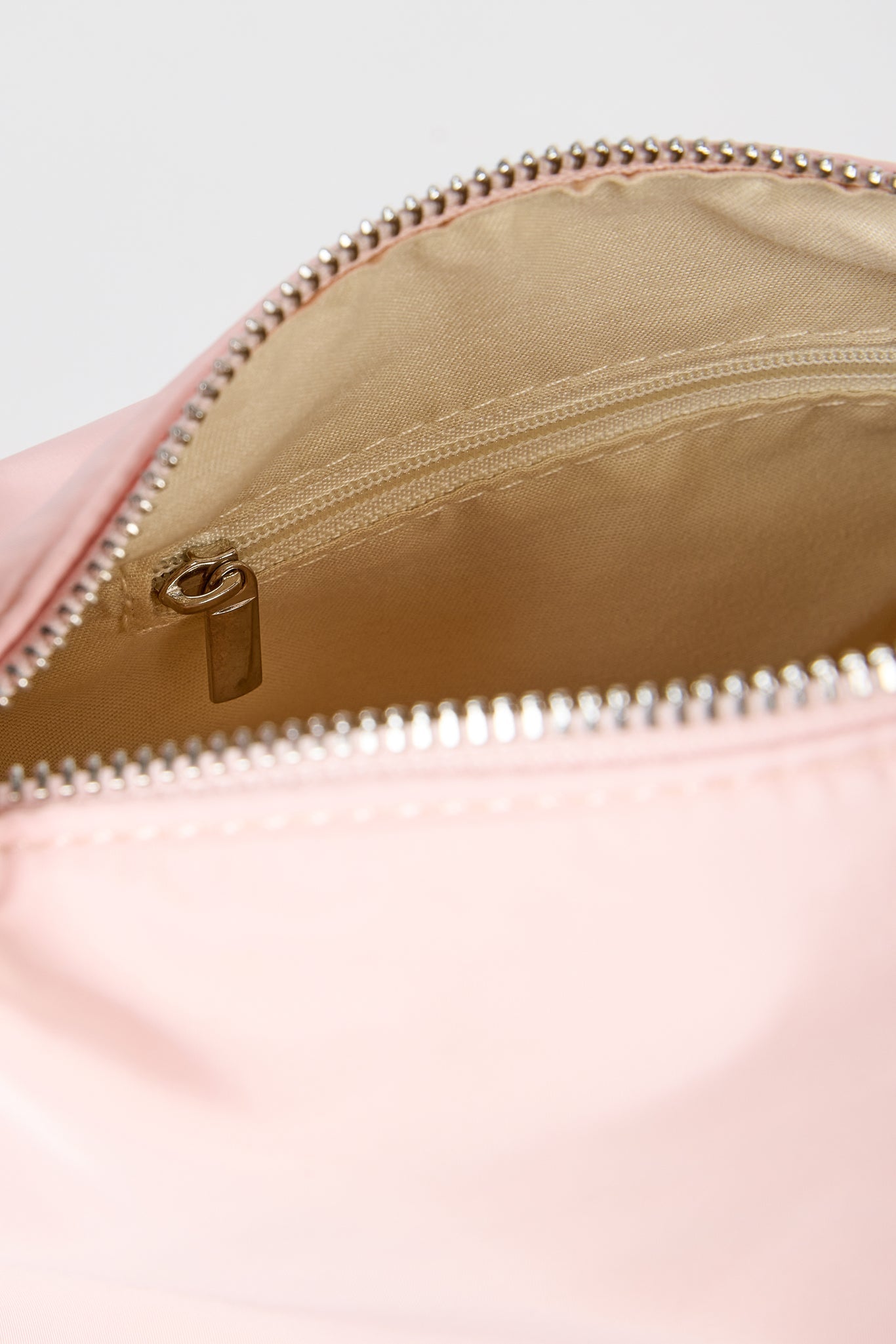 Light pink smooth mini shoulder bag