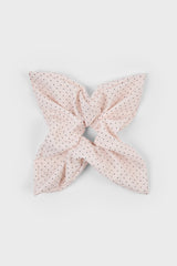Light pink tiny polka dot square scrunchie