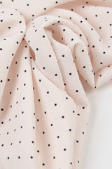Light pink tiny polka dot square scrunchie