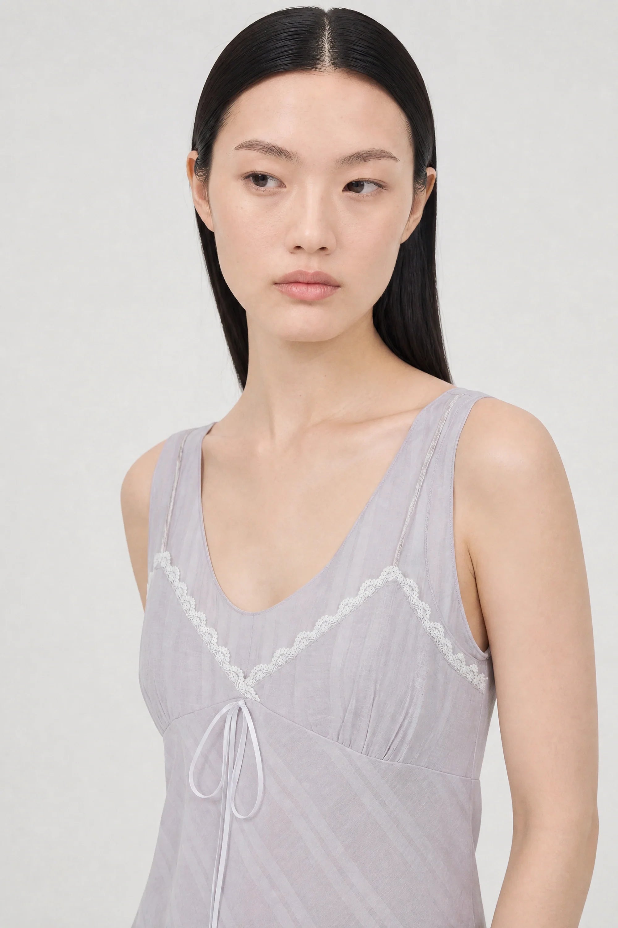 Lilac semi sheer bralette tank
