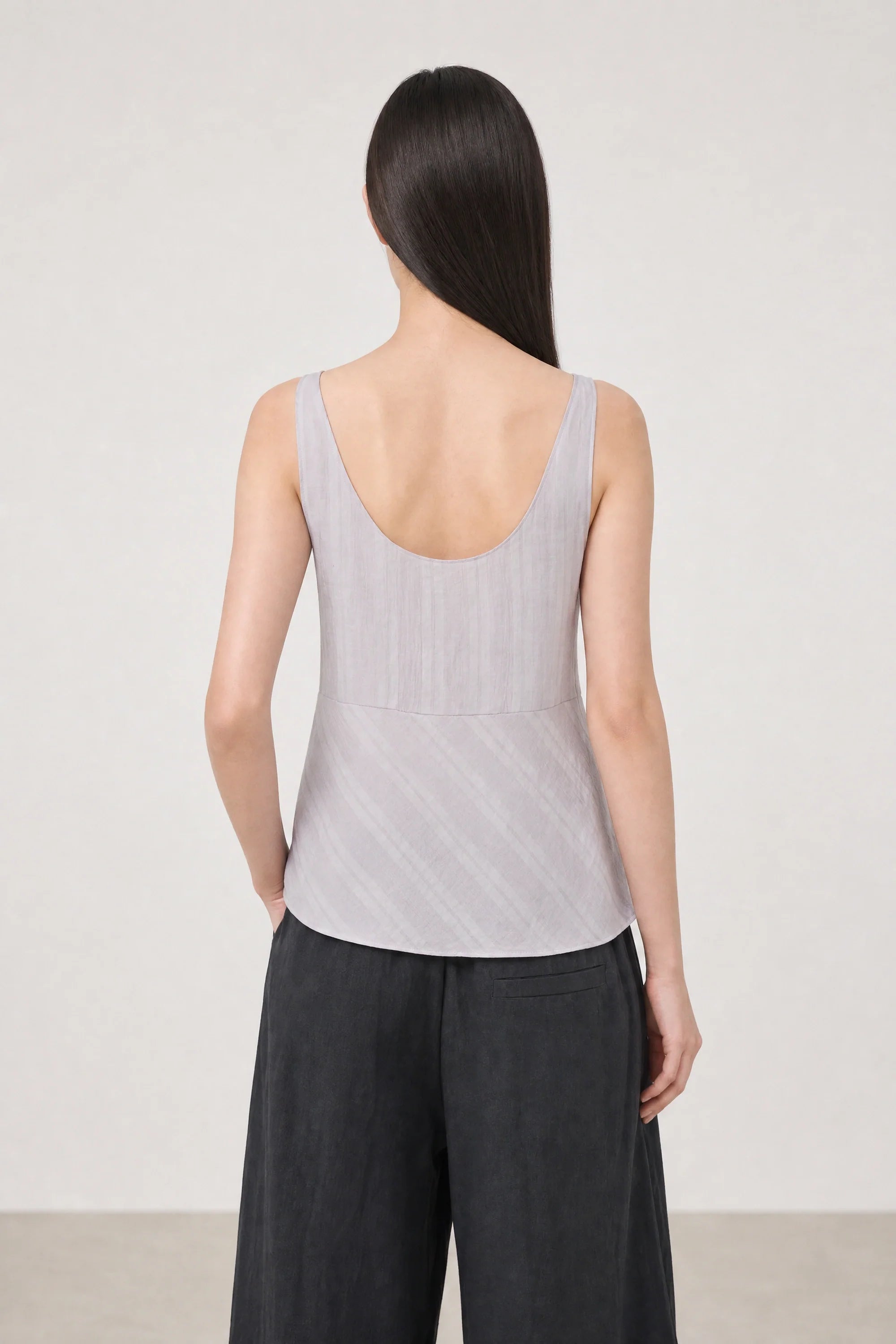Lilac semi sheer bralette tank