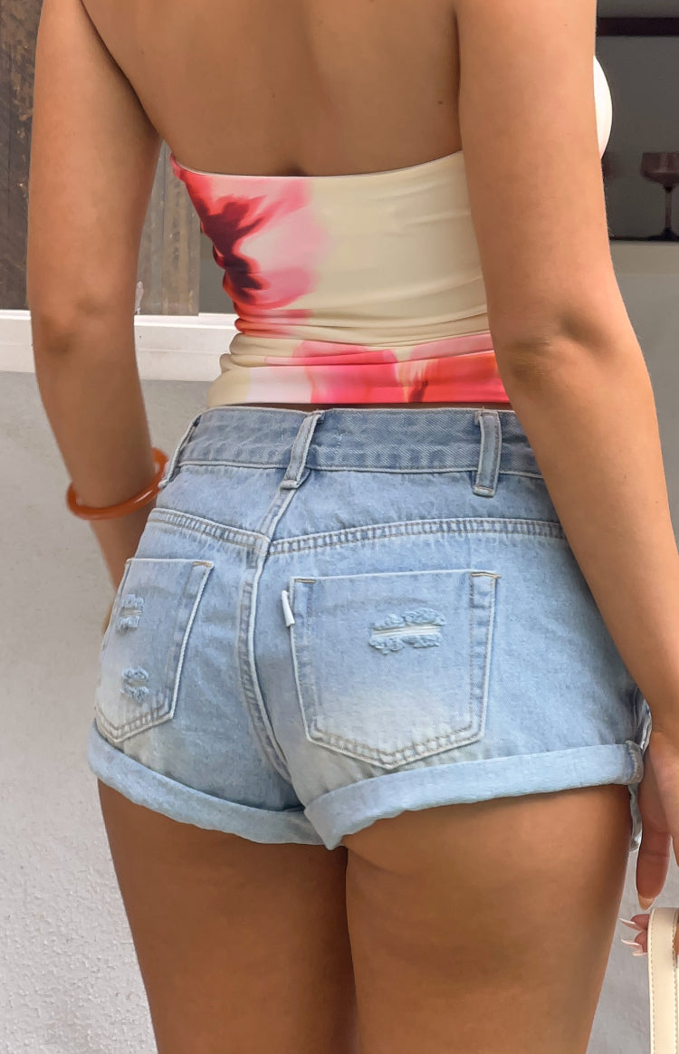 Lindsay Light Wash Denim Shorts