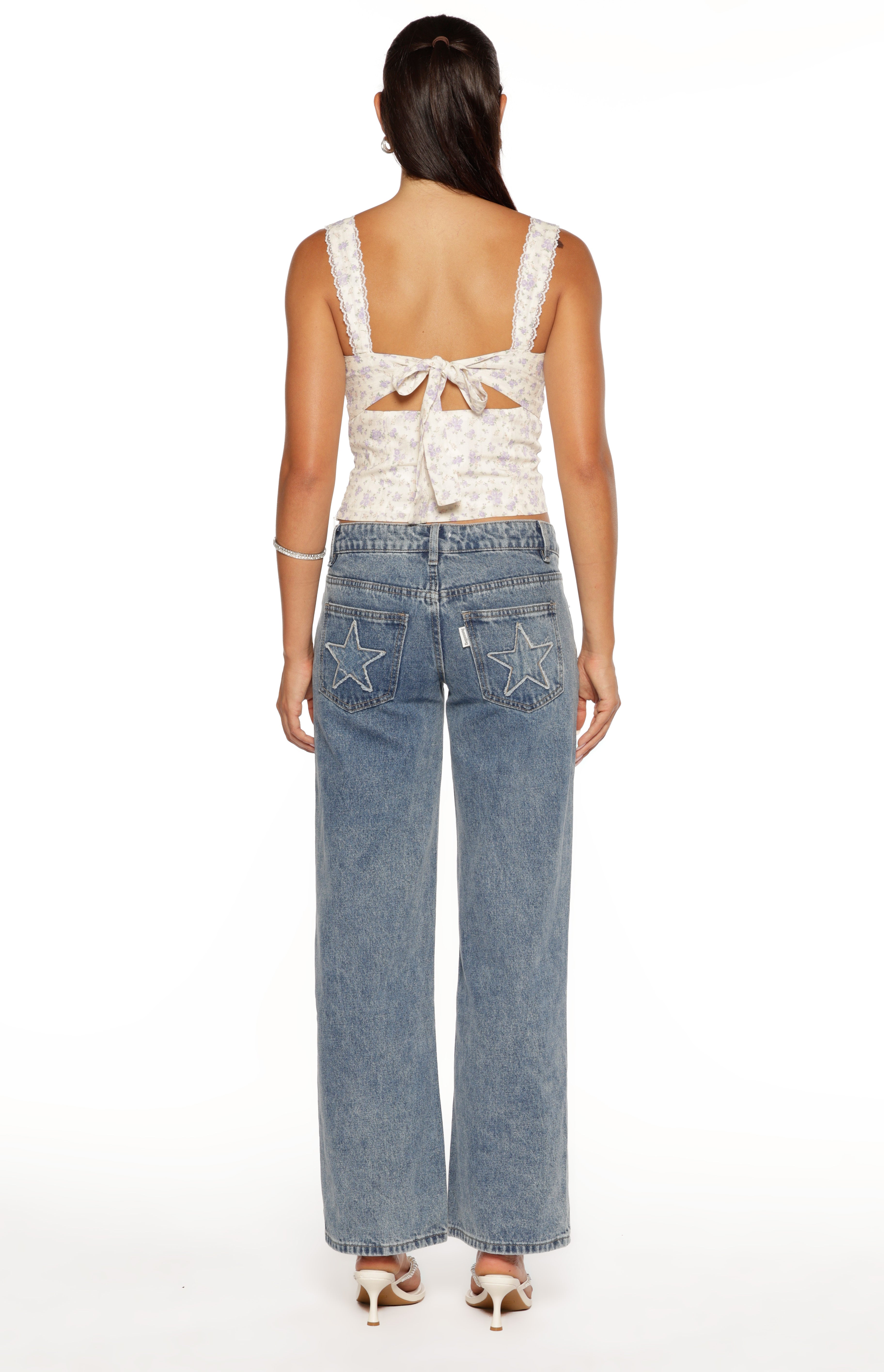 Louis Purple Floral Corset Top