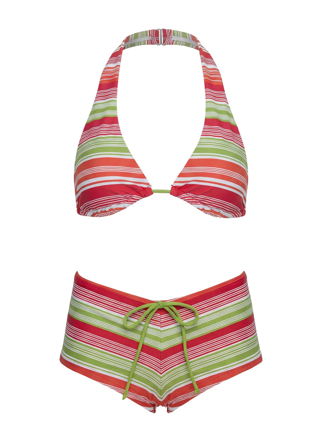 Tan Lines Micro Swim Shorts Red / Green Stripe