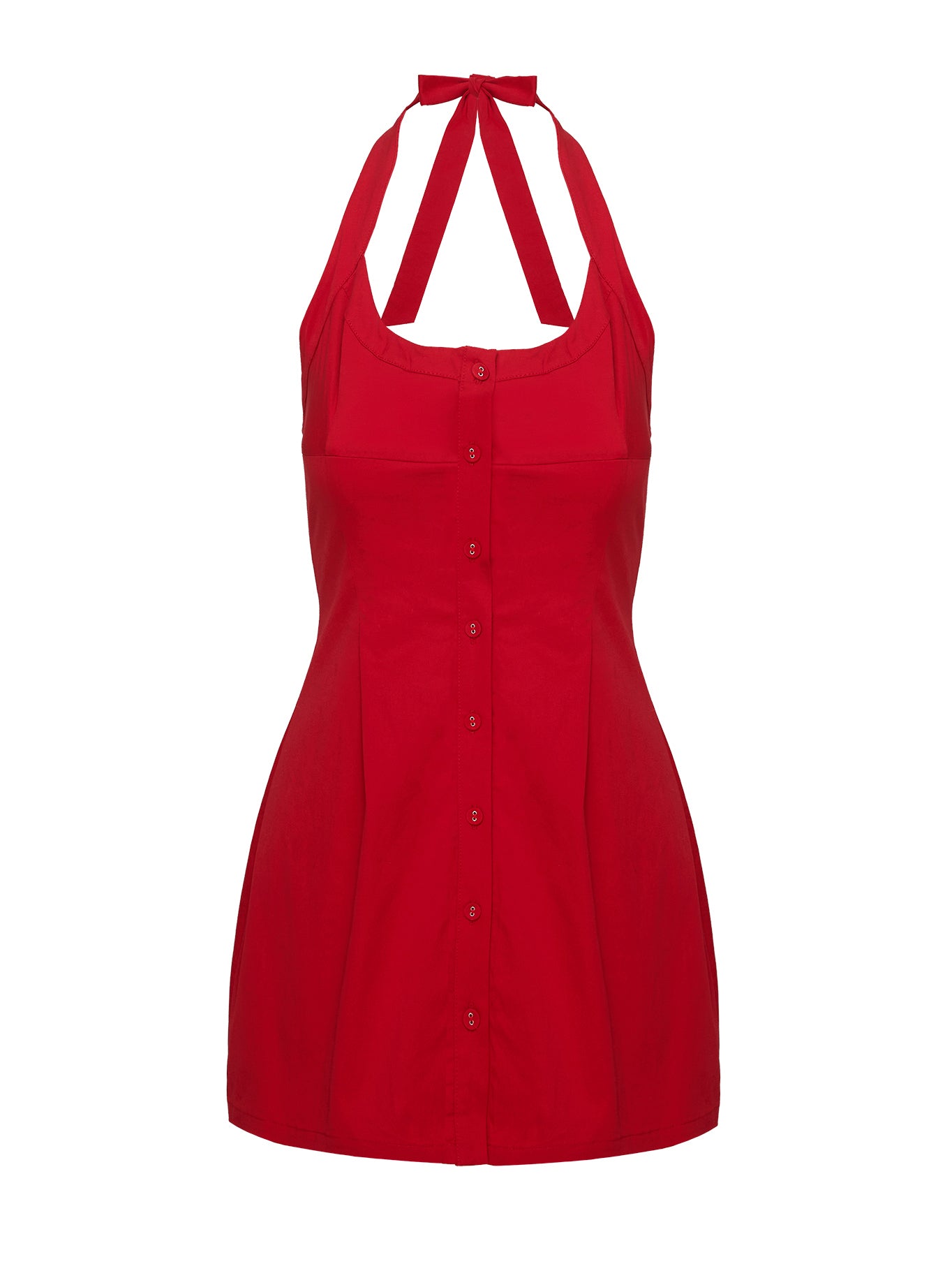 Mallorie Halter Mini Dress Red