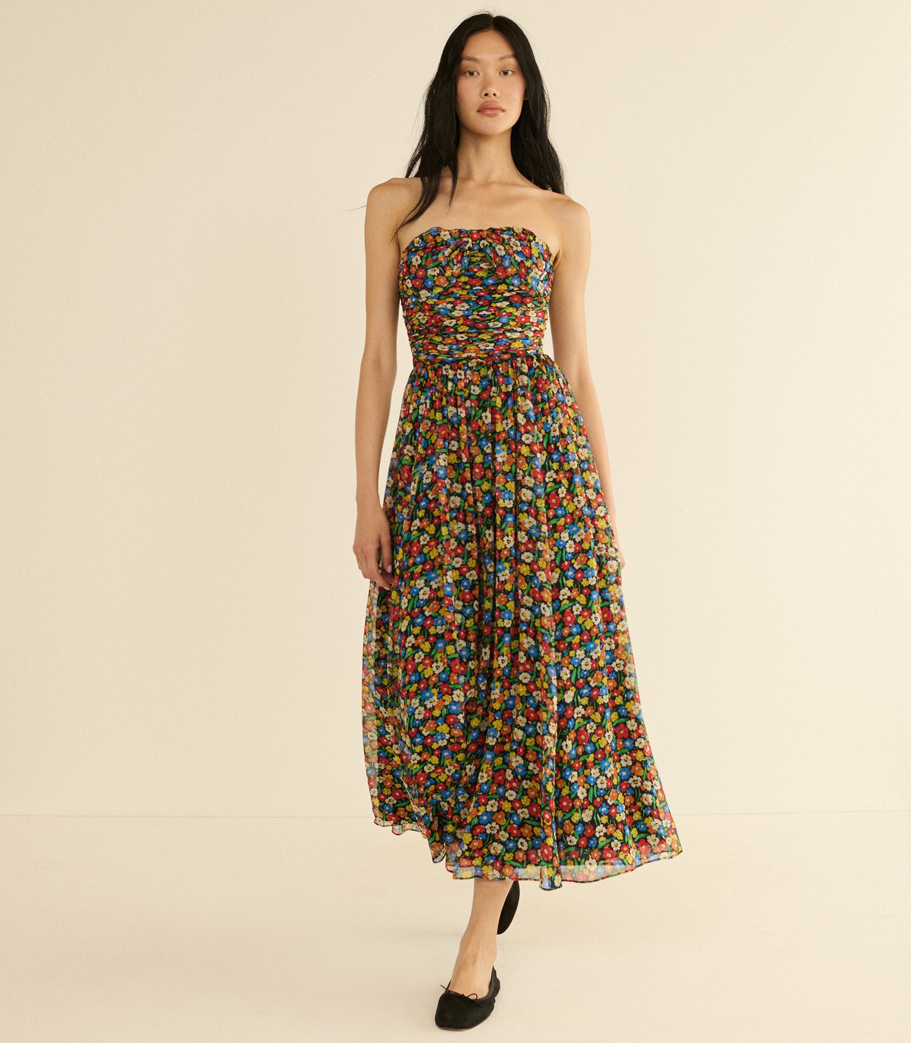 MARGUERITE DRESS -- BEGONIA BLOSSOM