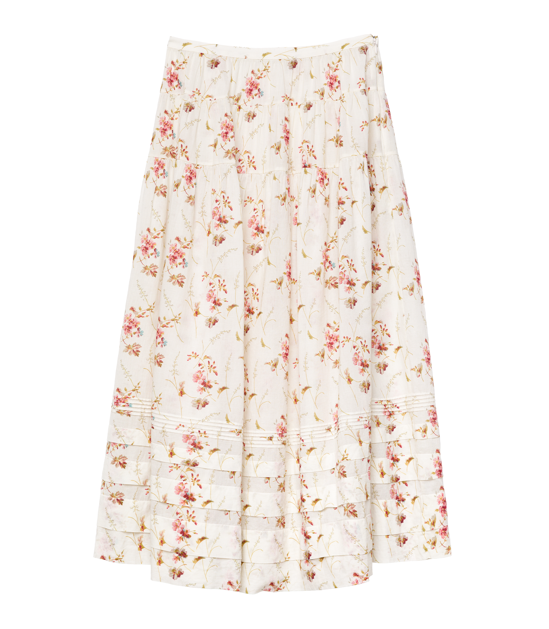 MARIE SKIRT -- BLANC PRAIRIE ROSE