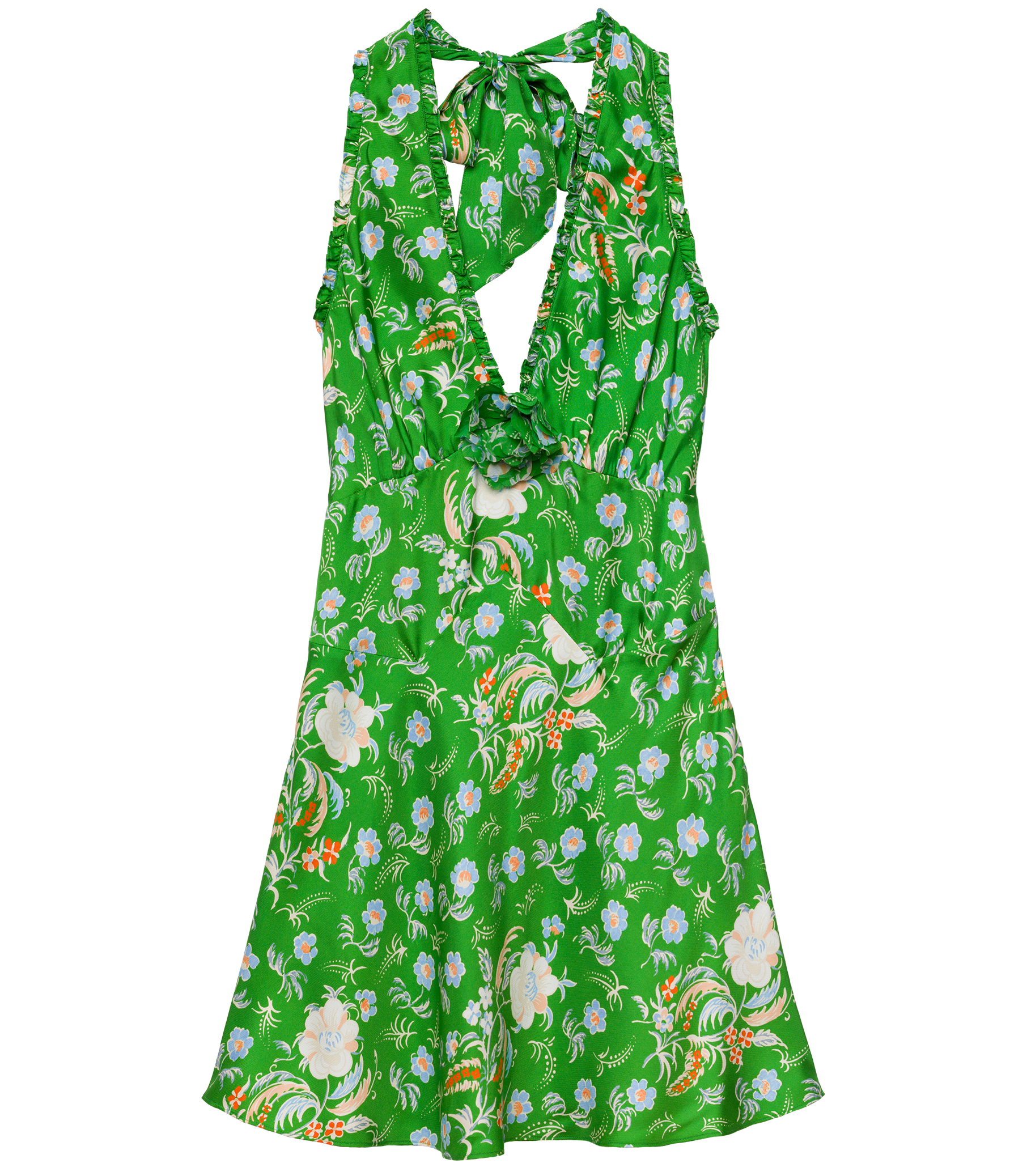 MAZARIN MINI DRESS -- EMERALD HOLLYHOCK HILLS