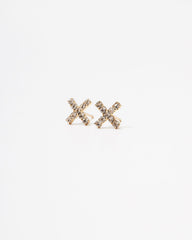 Colein X Micro Pave Stud Earrings