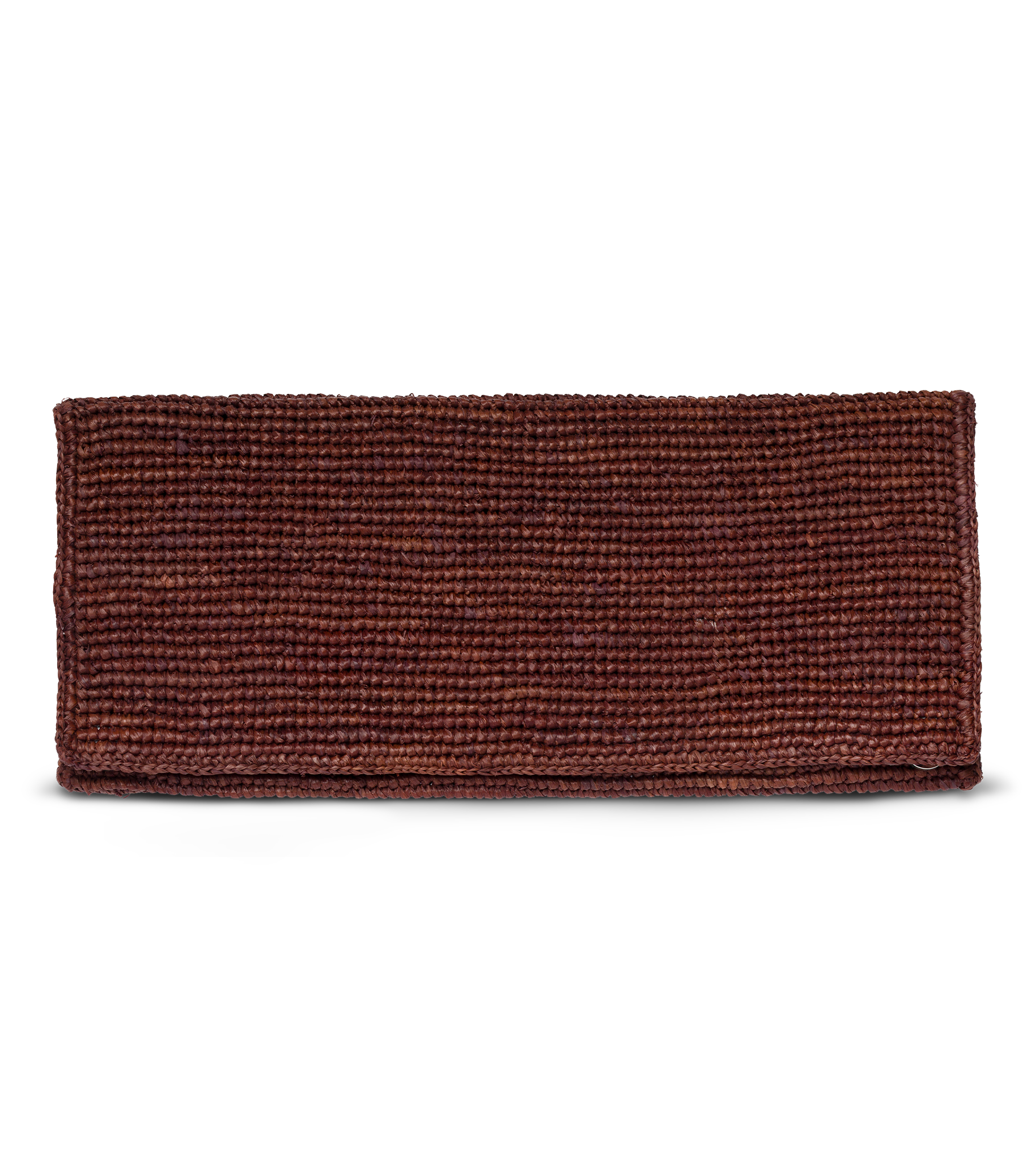 MURIEL CLUTCH -- MARRON RAFFIA