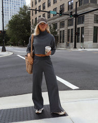 Leisure Theory Cropped Funnel Neck Sweatshirt