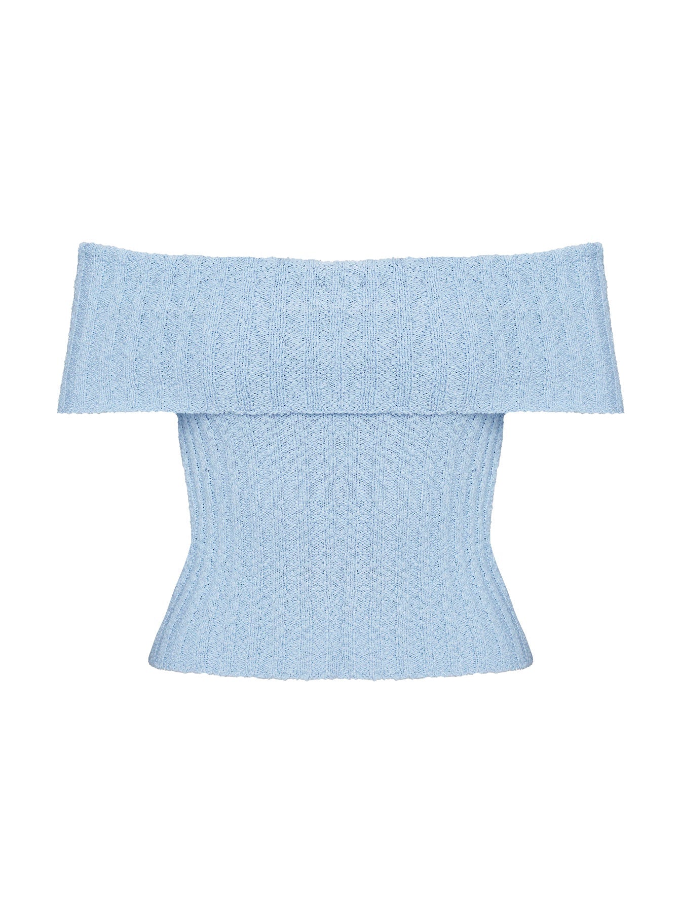 Murmur Off Shoulder Top Blue
