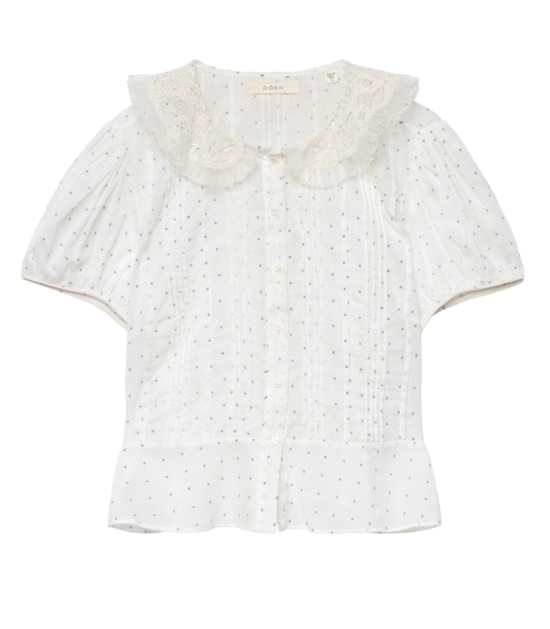 OLETA TOP -- SALT FLOCK DOT