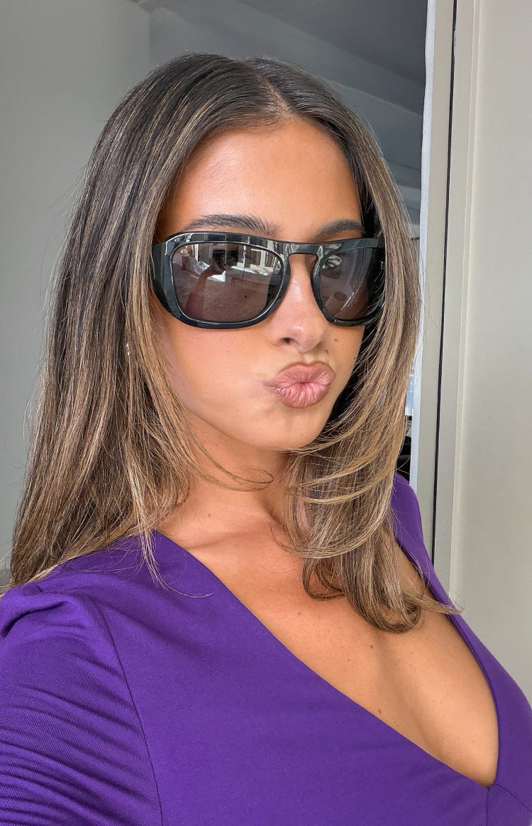 Otra Eyewear Charis Black Oversized Sunglasses