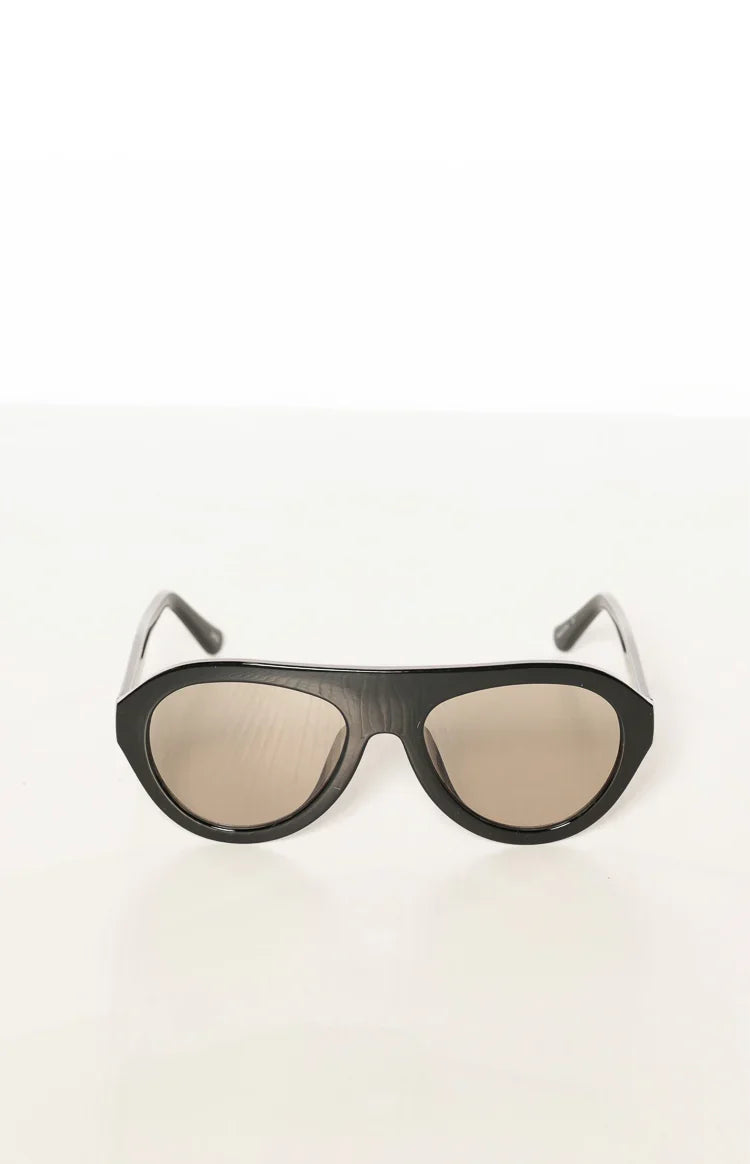 Otra Eyewear Maddy Black Aviator Sunglasses