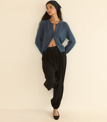 PEROLINE CASHMERE CARDIGAN -- BLUE STONE