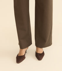 PICA MULE -- EQUESTRIAN BROWN SUEDE