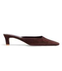 PICA MULE -- EQUESTRIAN BROWN SUEDE
