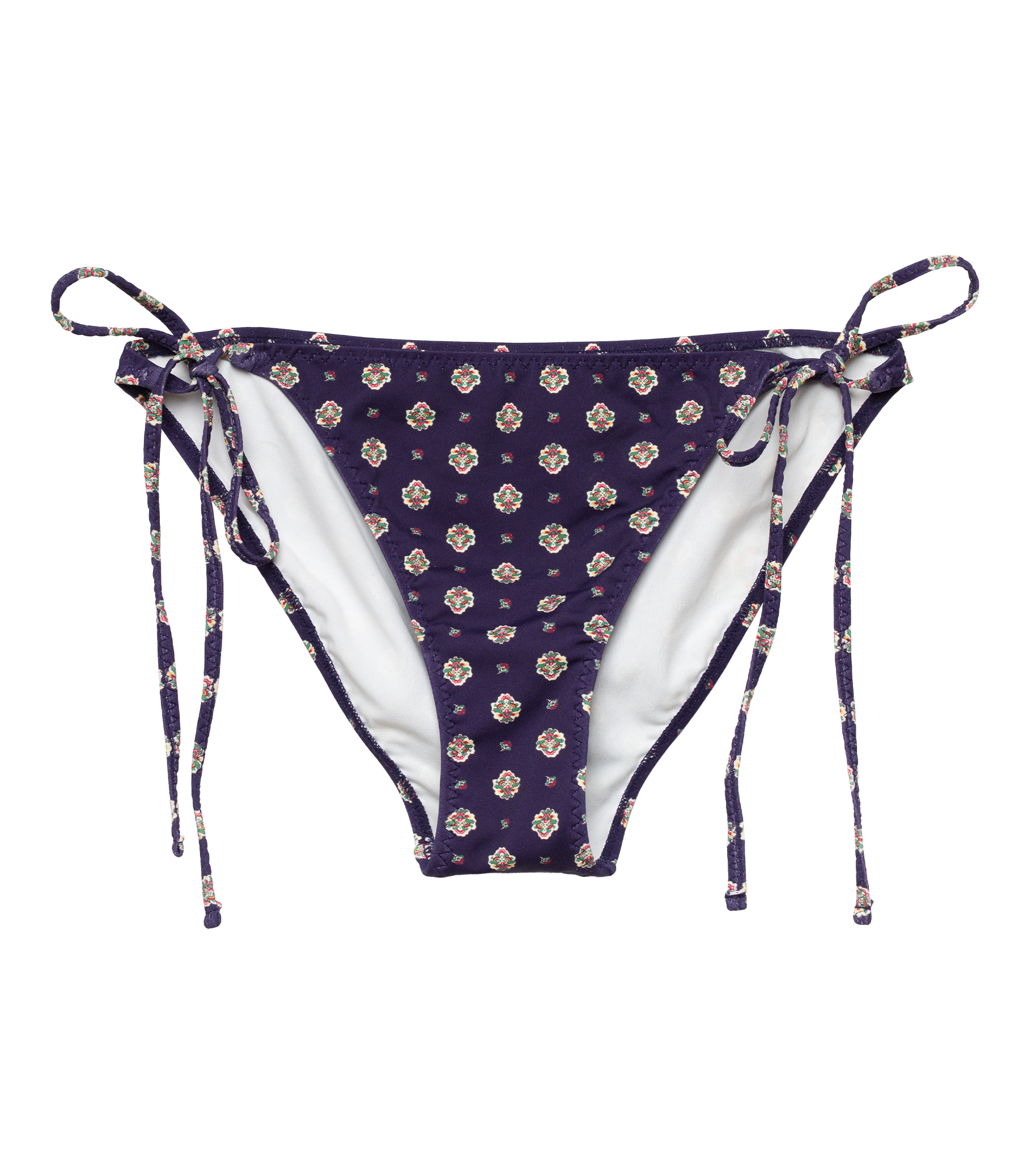 POSITANO BIKINI BOTTOM -- NAVY CADIZ FOULARD