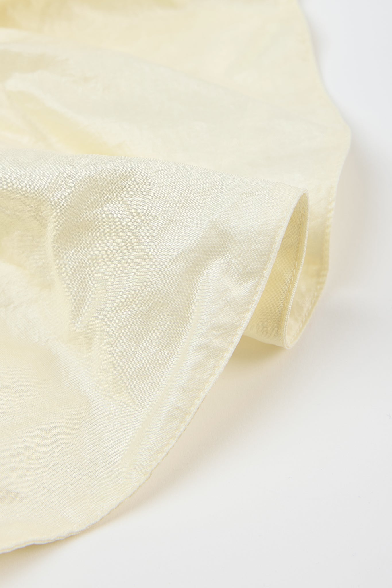 Pale yellow shimmery smooth scrunchie
