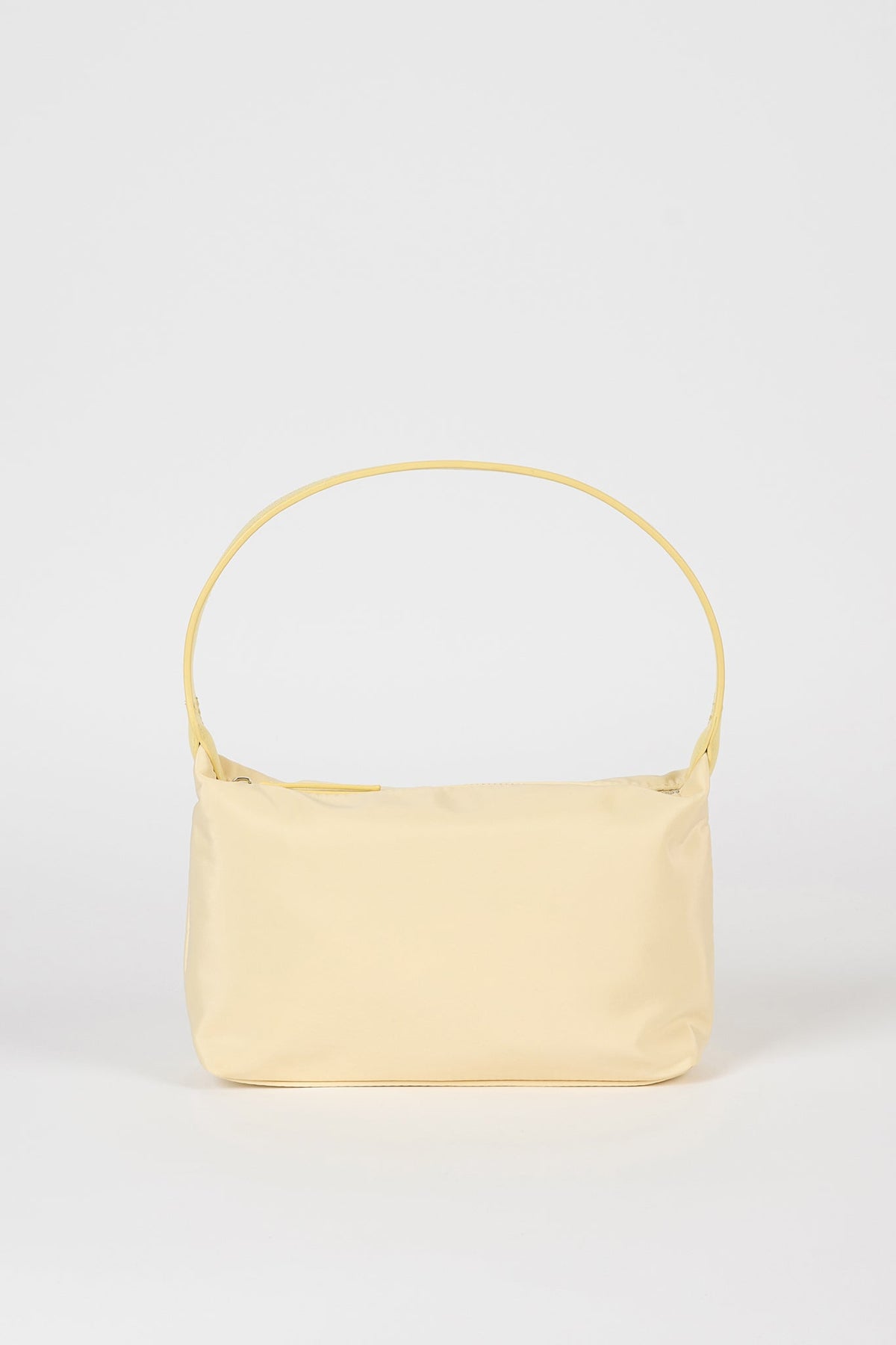 Pale yellow smooth mini shoulder bag