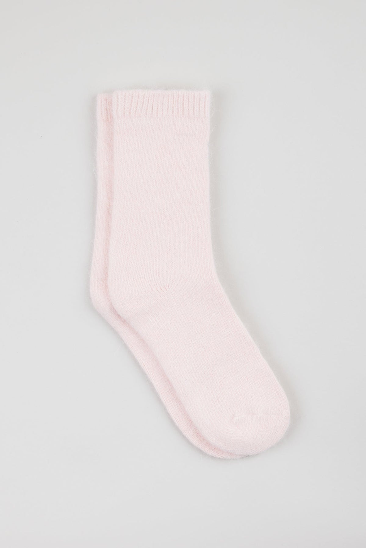 Peach angora smooth socks