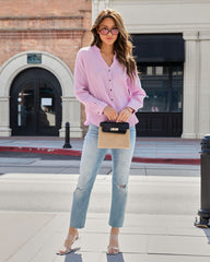 Pismo Ventures Textured Button Down Top