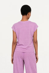 Purple pink washed short sleeved tee