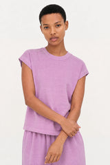 Purple pink washed short sleeved tee