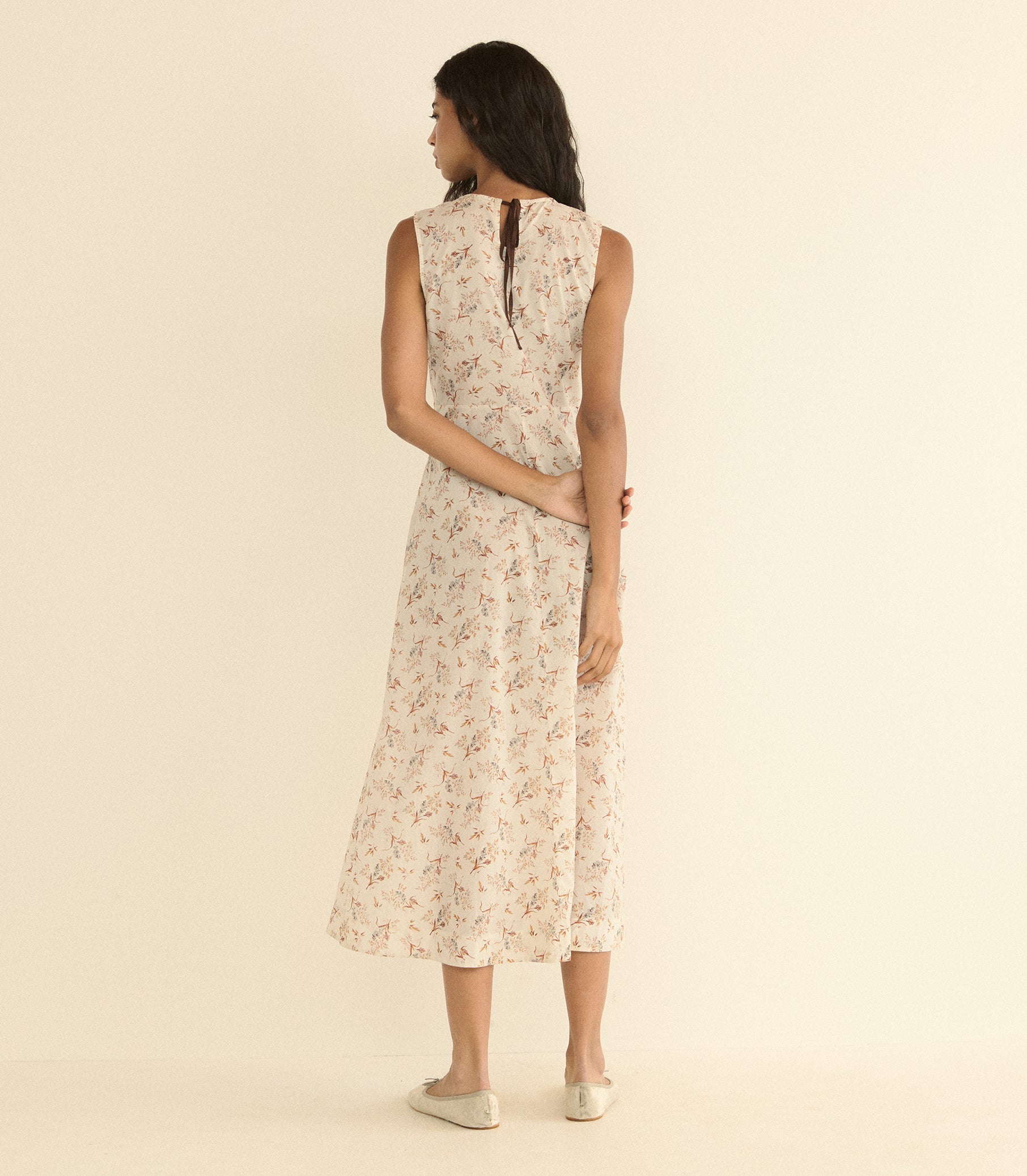 RIONA DRESS -- CRÈME WINDSWEPT MEADOW
