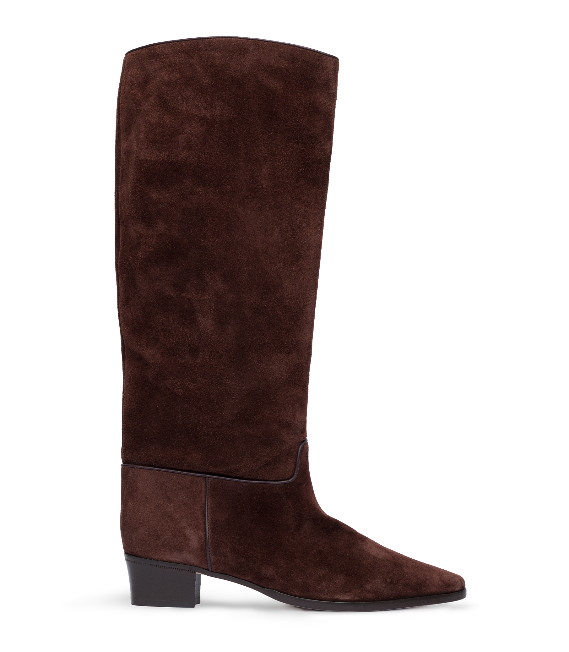RIVIERA BOOT -- EQUESTRIAN BROWN SUEDE