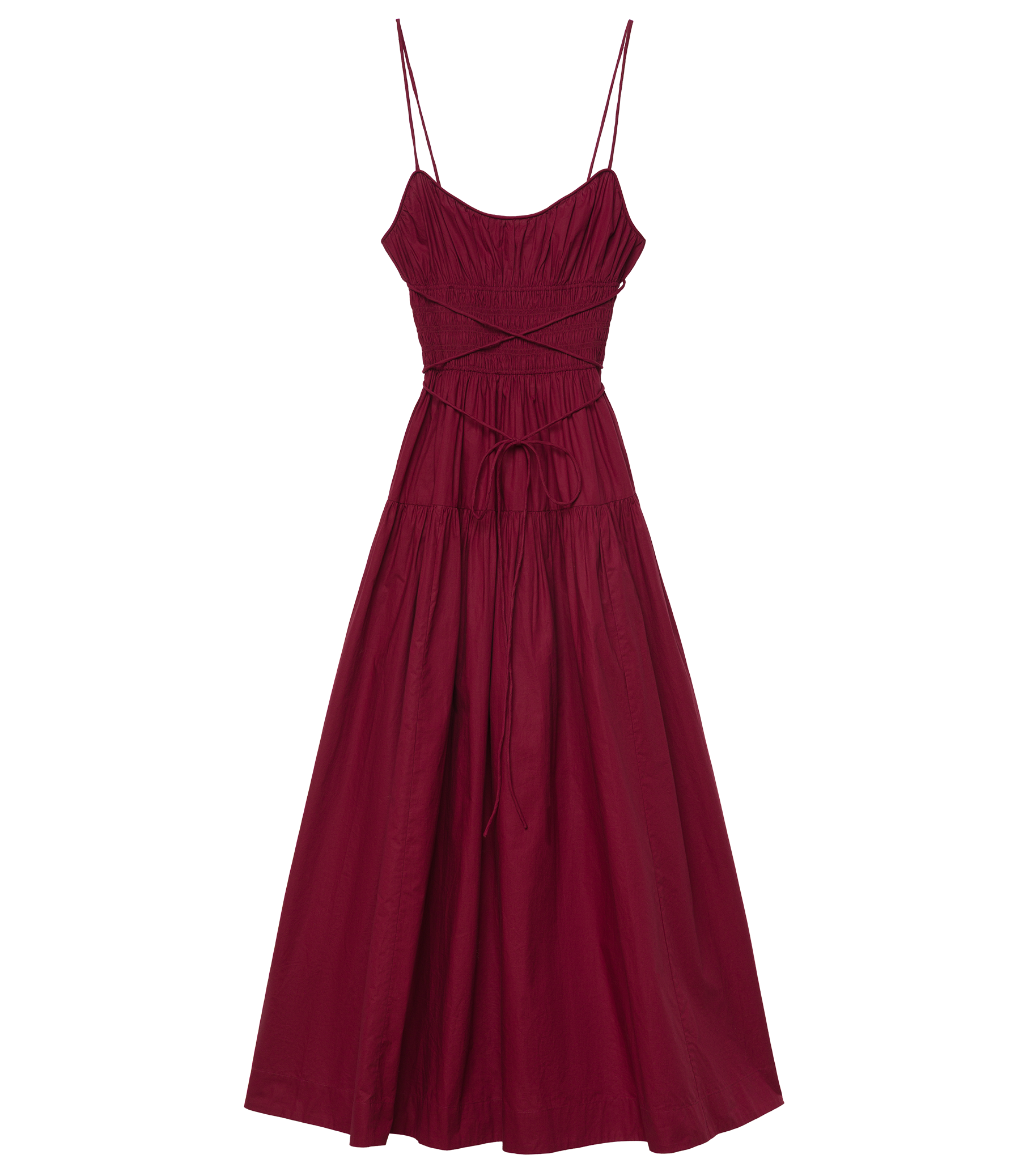 SAFIA DRESS -- DEEP RUBY