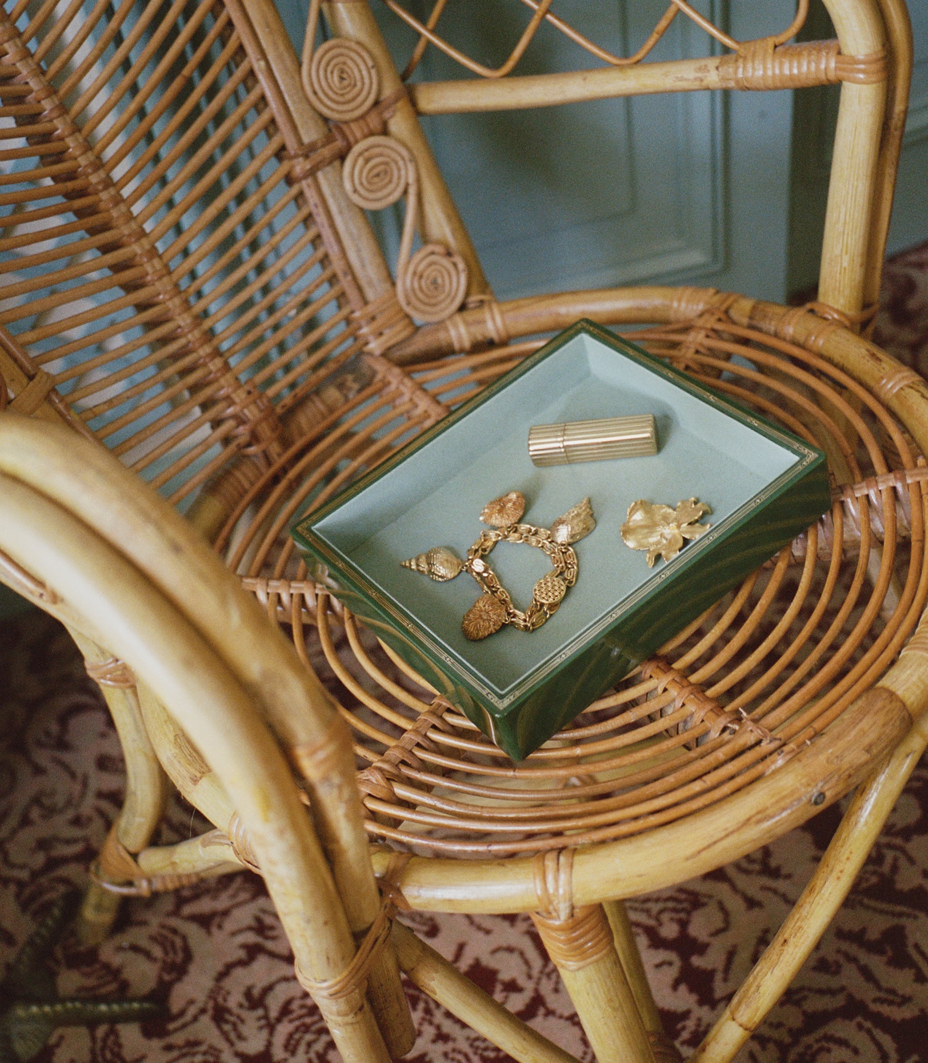 DÔEN & TROVE SMALL JEWELRY TRAY -- OLIVE GREEN