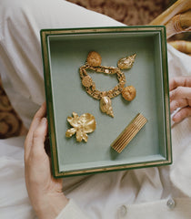 DÔEN & TROVE SMALL JEWELRY TRAY -- OLIVE GREEN