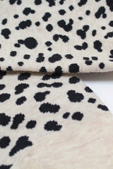 Ivory and black leopard socks